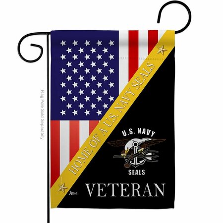GUARDERIA 13 x 18.5 in. Home of US Navy Garden Flag with Armed Forces Double-Sided Decorative Vertical GU4223719
